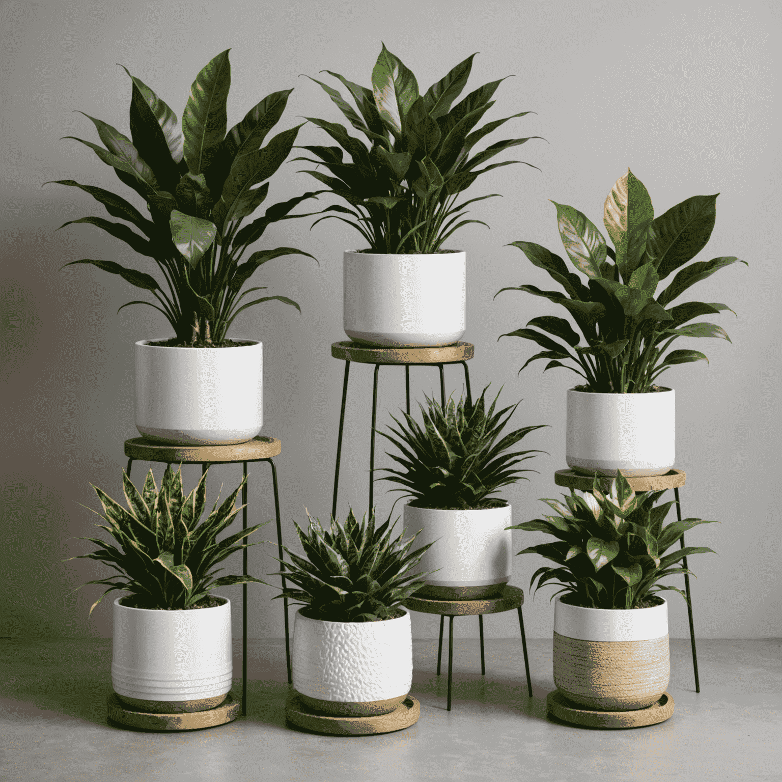 A variety of affordable, low-maintenance houseplants and stylish planters available on UrbanCart
